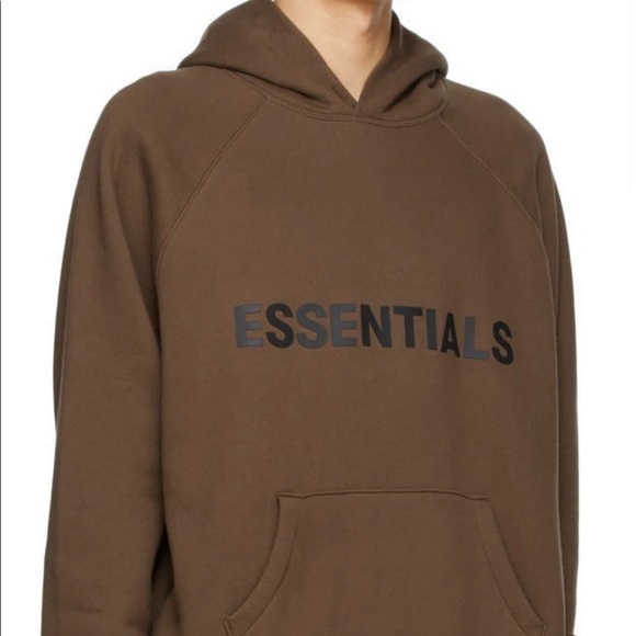 essentials hoodie womens brown
